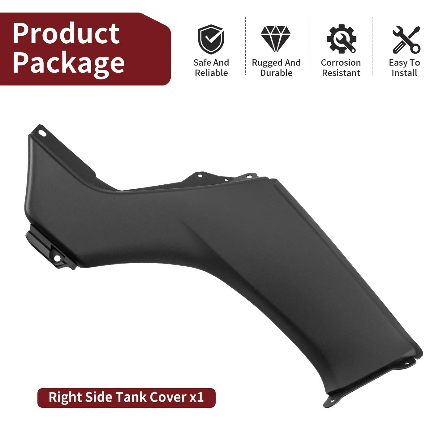 Right Side Tank Cover PANEL Black for Honda Rancher 350 TRX350TE (2000–2003)