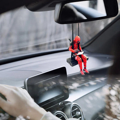 Cute Deadpool Car Swinging Ornament for Rear View Mirror Decorations