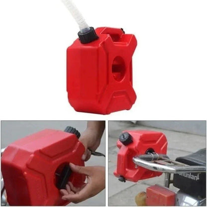 5L Red Jerry Can Fuel Tank for Car Motorcycle - Lock & Key