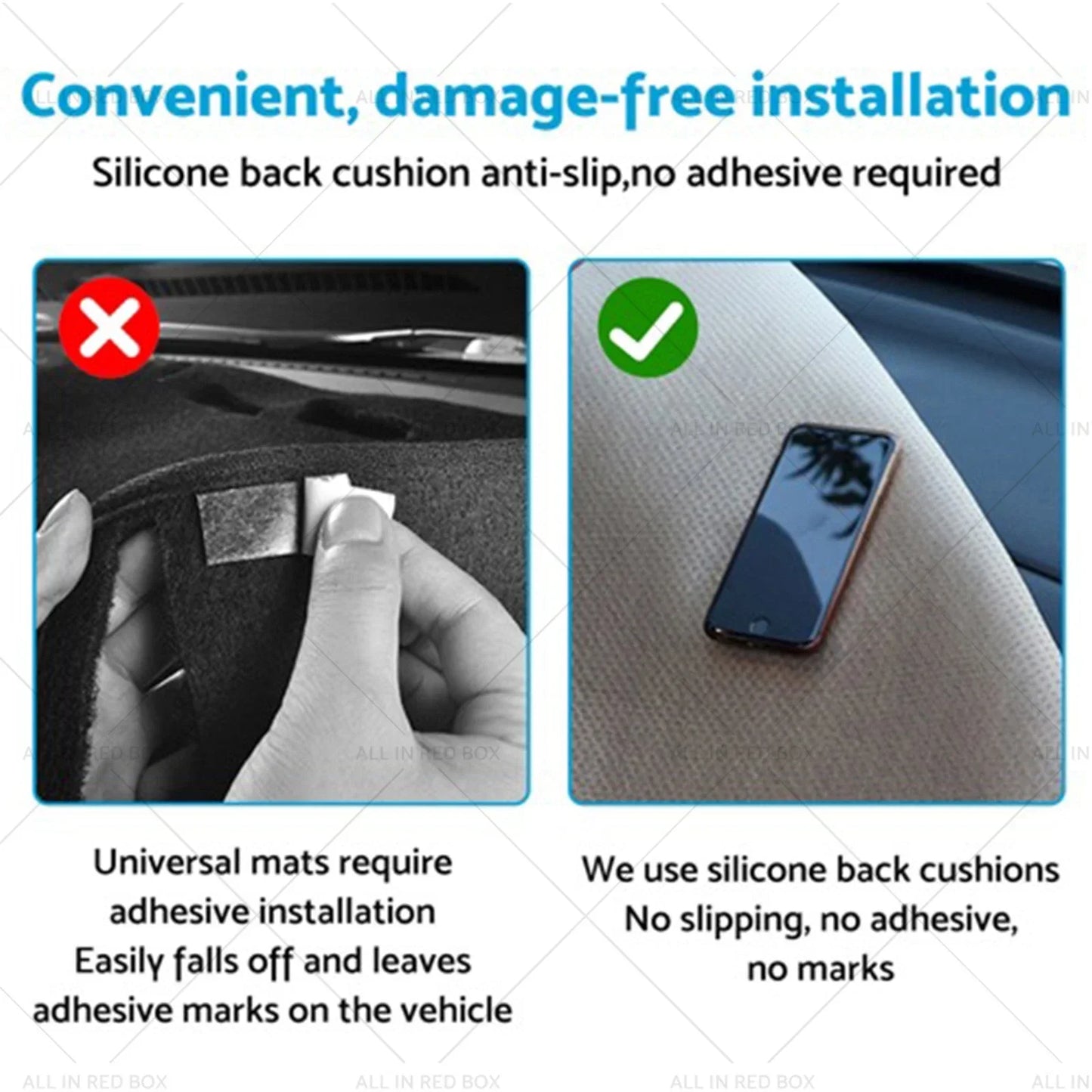 Non-Slip Microfiber Leather Dashboard Cover for Isuzu MU-X 2022-2023