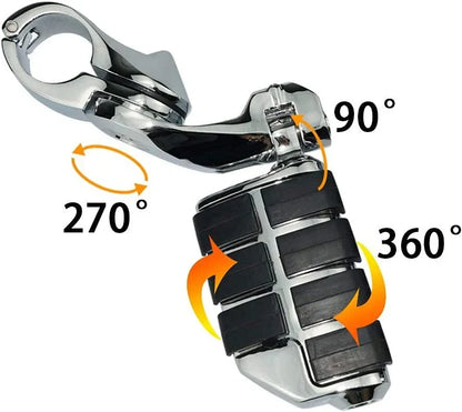 1.25" Adjustable Foot Pegs for Honda, Kawasaki, Suzuki, Yamaha, Harley