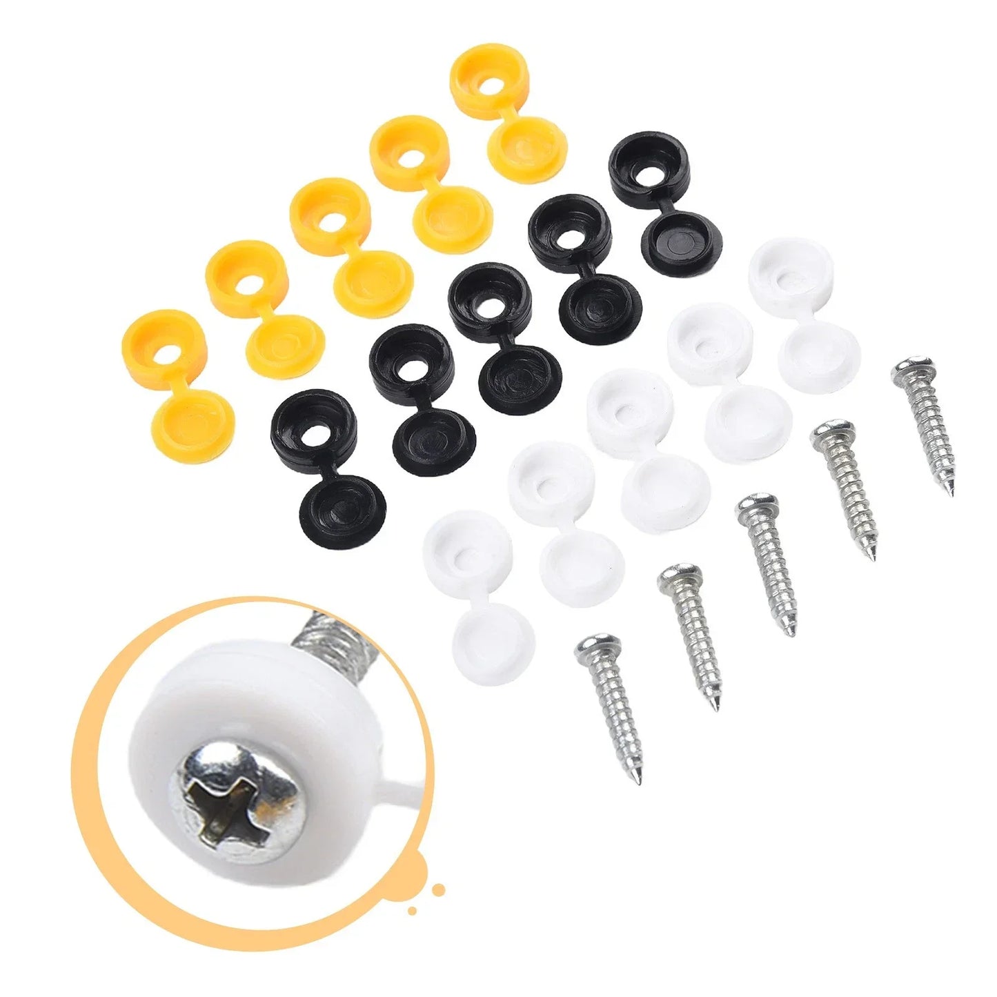 Weather Resistant Plate Screws and Hinged Covers for Car Number Plate Fixing