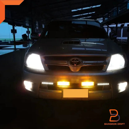 DJ Universal Yellow Lens 2" Fog Lamp for Bumper Light H3 12V 55W