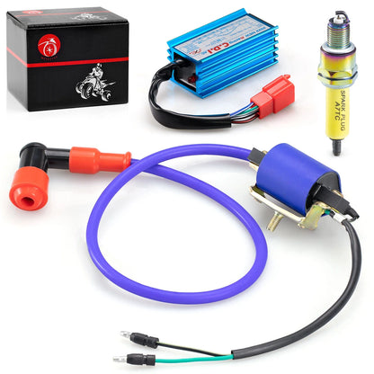 AC CDI Ignition Coil Spark Plug 10mm for GY6 ATV dirt bike (2000–2023)
