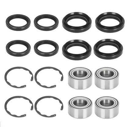 4x Front/Rear Bearing w/Circlip for Kawasaki Bayou 300 400 Prairie 300 400 (1990–2006)