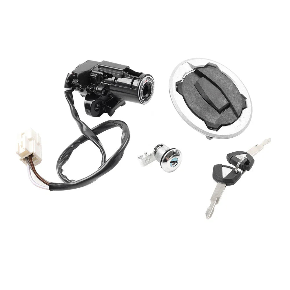 Ignition Switch Lock Fuel Gas Cap Key Set for Kawasaki Ninja 400 (2018-2023)