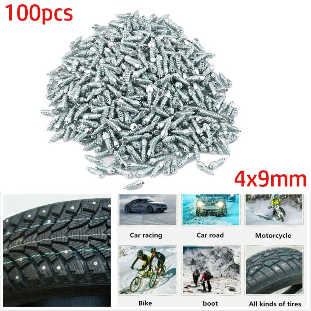 Screw Chain Spike 100 Pcs Snow Tire Studs for Racing Cars