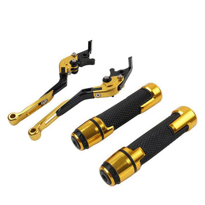 Gold Extendable Brake Clutch Lever Grip Set for Yamaha YZF R1 (2009-2014)