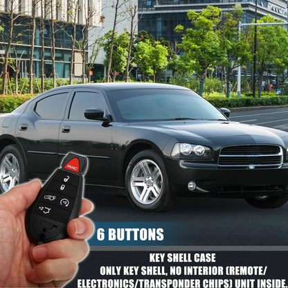 Keyless Entry Remote Key Shell Cover for Dodge - 2 x Button (No Chip)