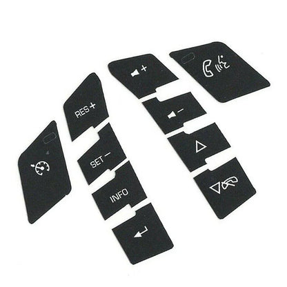 Button Repair Decals Car Sticker 1 Set ABS Black