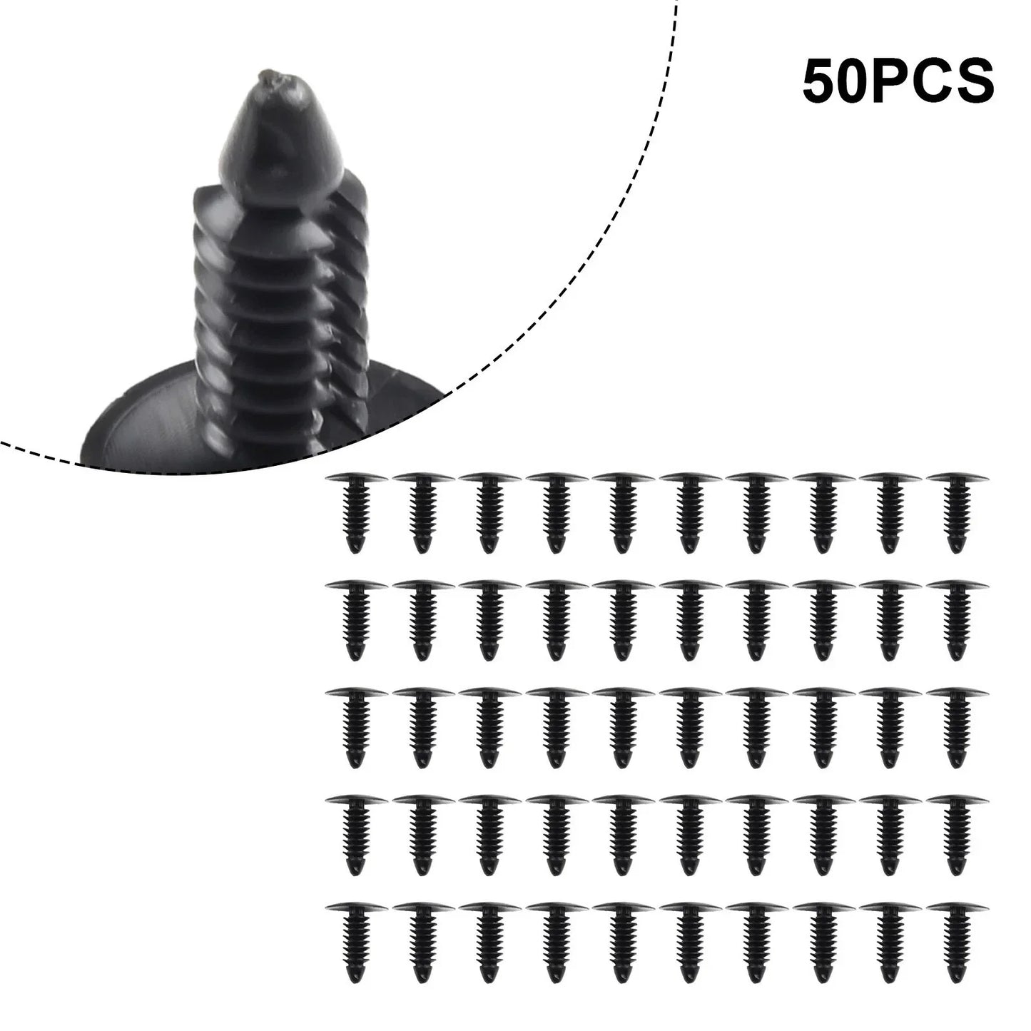 Fastener 50x Black Bumper Fender Clip Accessories for Nissan