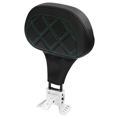 Black Green Driver Backrest Pad for Harley Touring Road King Glide (2009-2024)