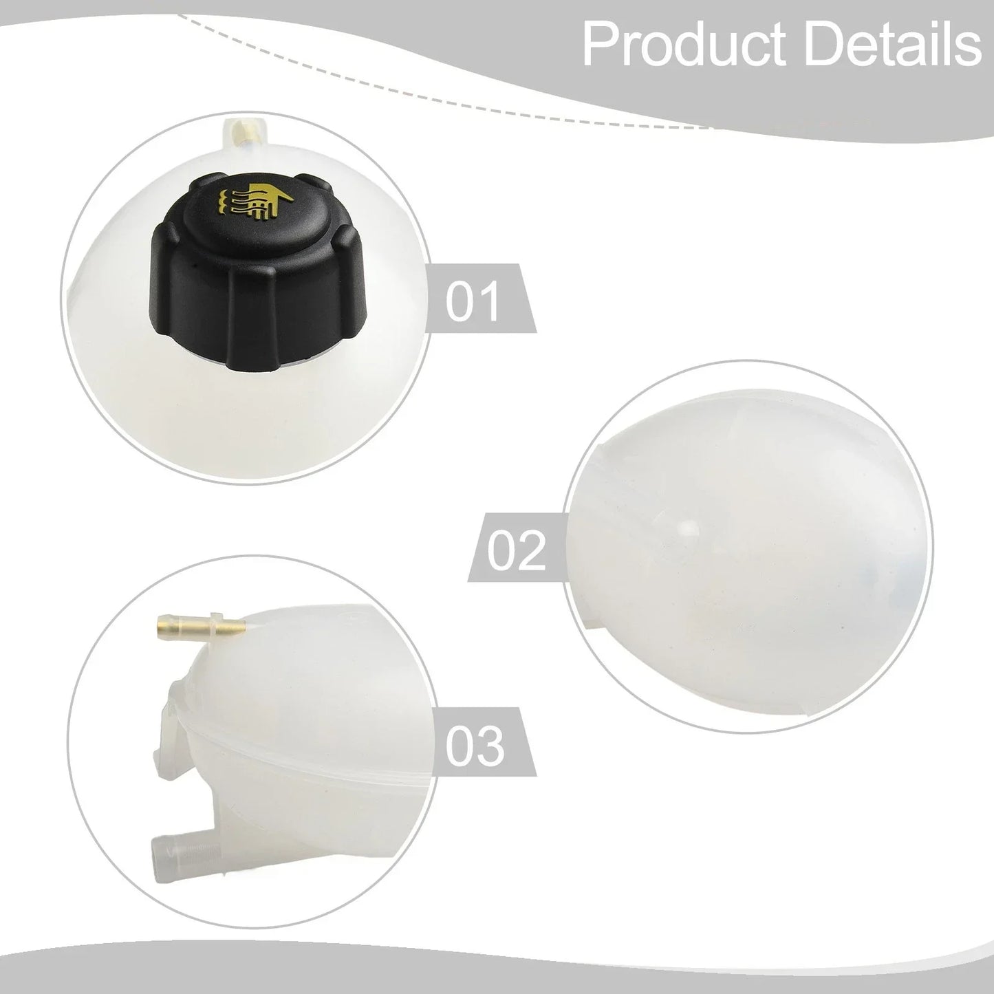 OEM Coolant Expansion Tank and Cap Assembly for Renault Clio