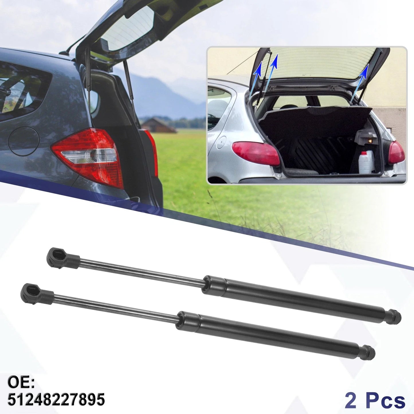 Gas Struts Rear Hatch Lift Support for BMW 3er E46 Cabrio (1998-2006)