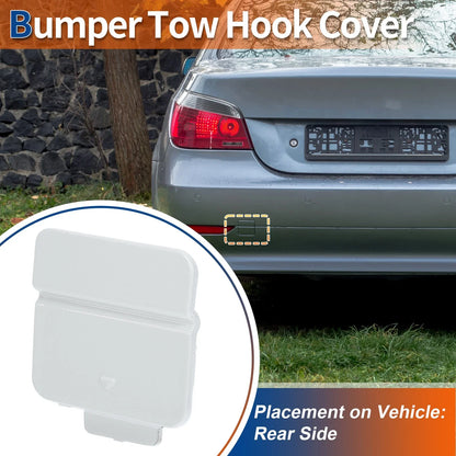 Rear Tow Hook Cover for BMW 525i 530i 545i 550i White