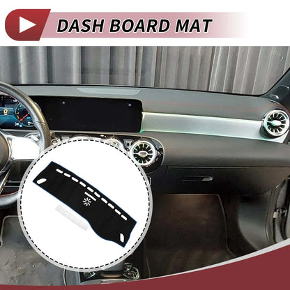Dashboard Cover Mat for Mercedes CLA 2013-2019 Sun Protector Pad Black Blue