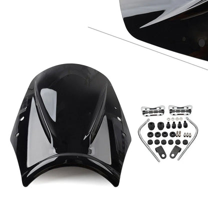 Black Windshield Deflector for Universal Motorcycle (Fits Most Models)