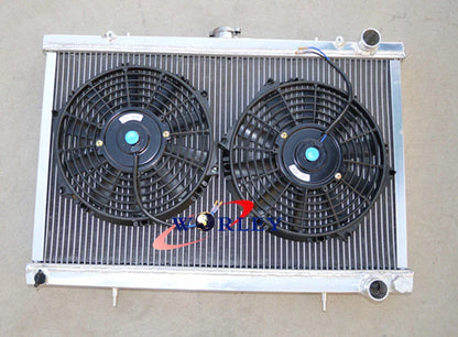 Aluminum Radiator & Shroud & Fans for Nissan Skyline S13 R32 (1989-1994)