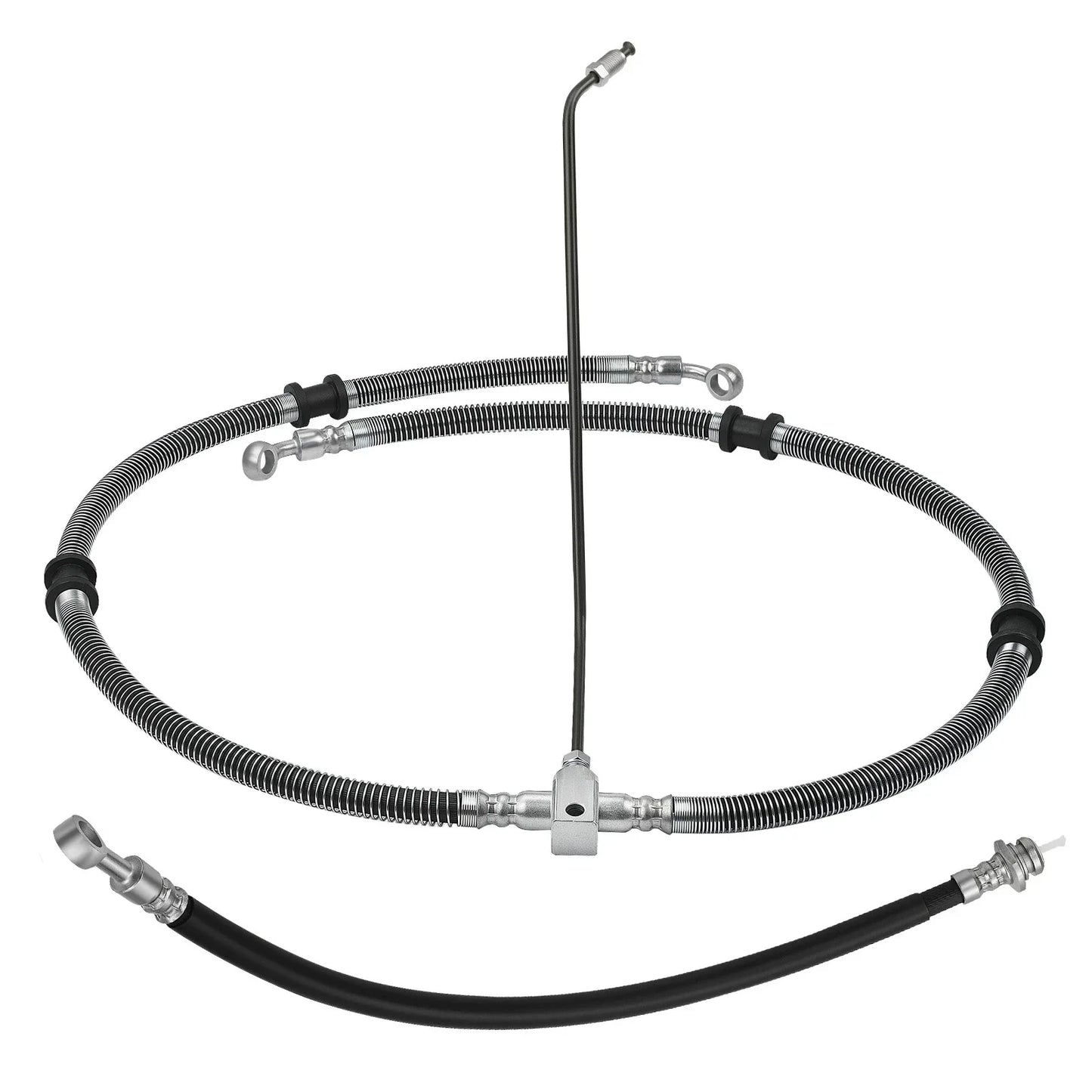 Front Brake Hose Line Pipe Kit for Yamaha Kodiak Grizzly Bruin (2003–2014)