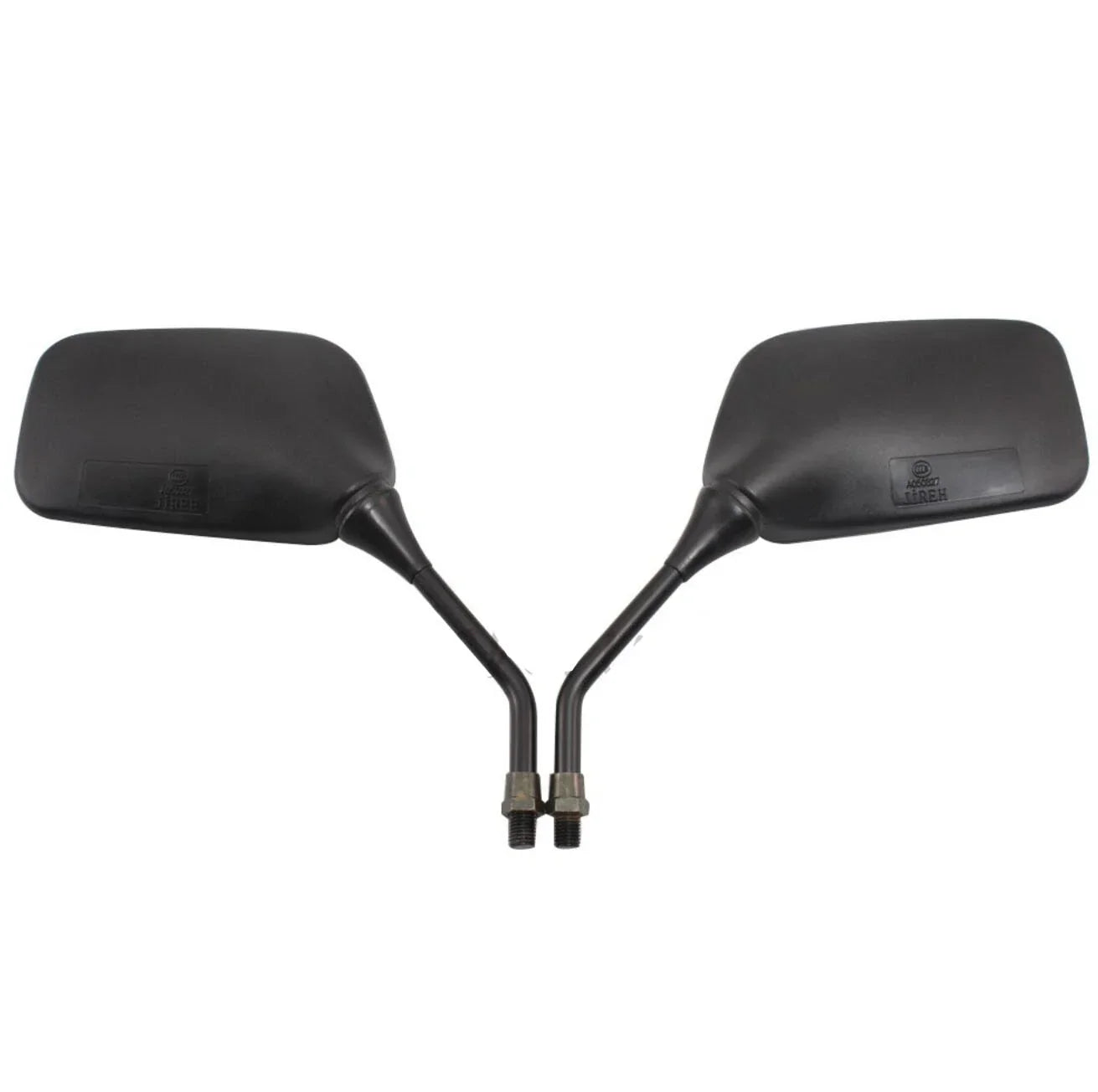 10mm Motorcycle Rearview Mirrors Black for Honda Suzuki Kawasaki