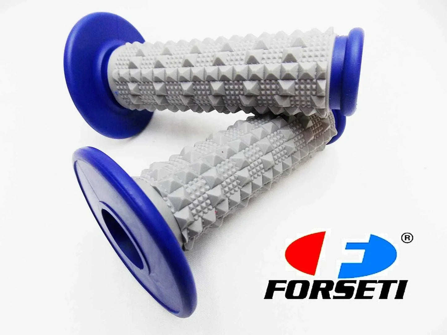 Blue Grey Diamond Top Handlebar Grip Set for Honda CRF110 (2013-2023)