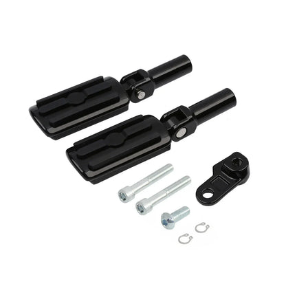 Black Footpegs Mounts for Harley Softail Slim, Cross Bones (2012-2017, 2008-2011)