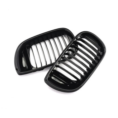 Pair Gloss Black Front Kidney Grilles Grill for BMW E46 (1998–2006)