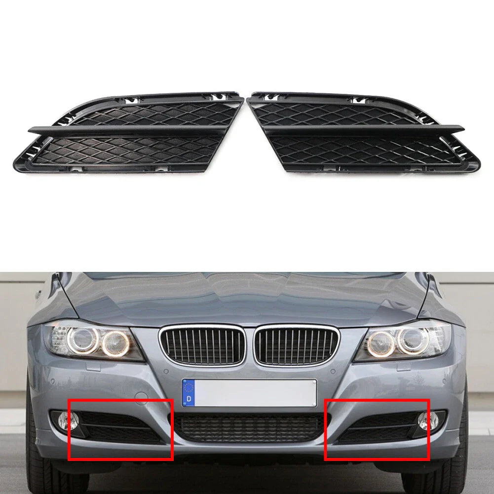 Front Bumper Lower Grille Trim Inserts for BMW 3 Series E90 E91 (2009-2012)