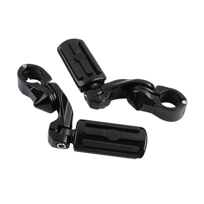 Black Highway Engine Guard Crash Bar Footpeg for Harley Electra Glide (09-24)