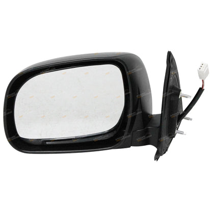 LH Black Electric Side Door Mirror for Toyota Hilux (2005–2010)