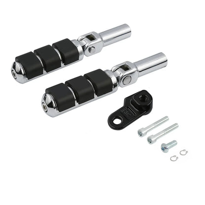 Slim Chrome Rear Foot Pegs Mount for Harley Softail Cross Bones (2008-2017)