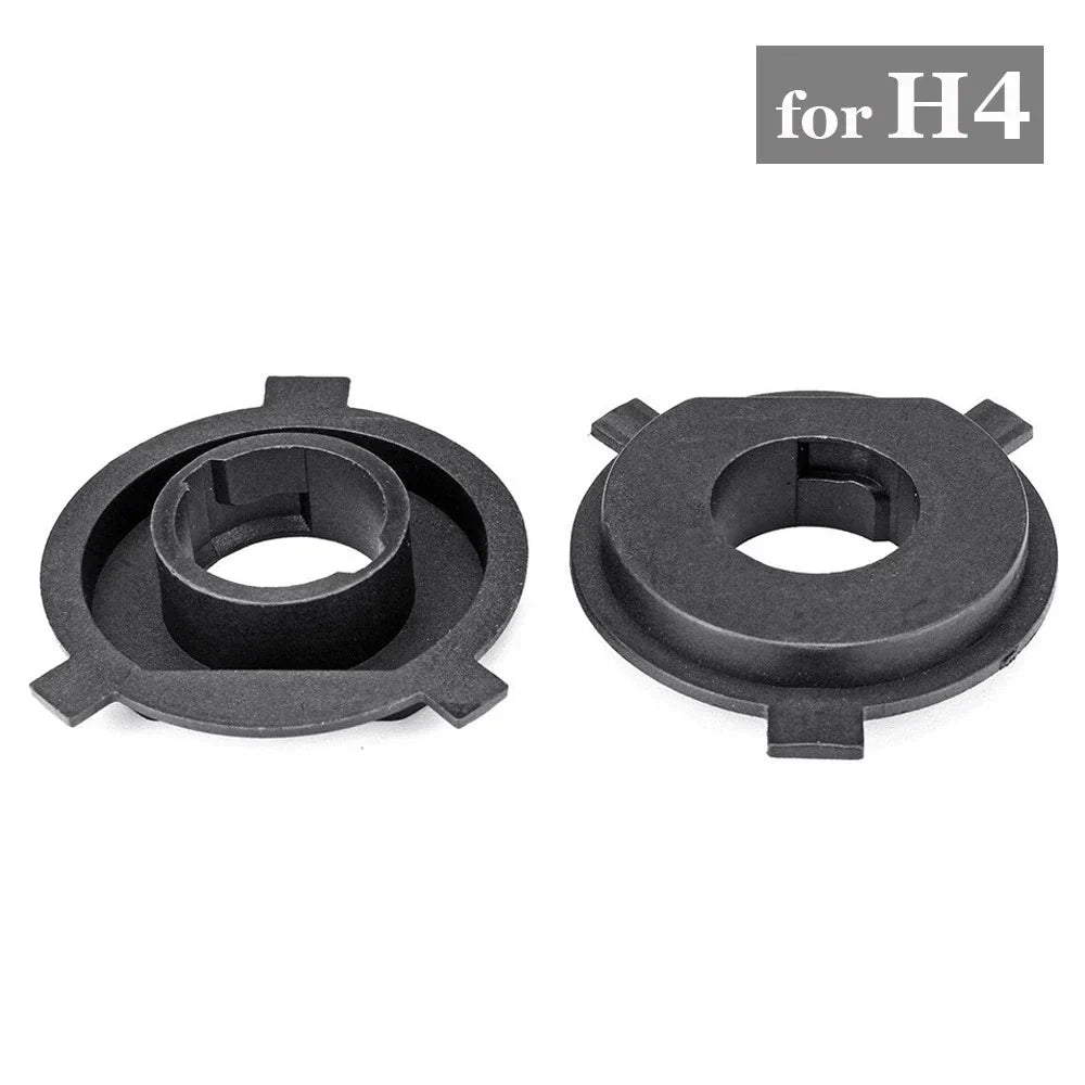 2 x Black Headlight Bulb Base Adapter Socket Retainer for LED H4