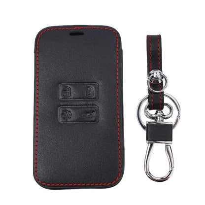 Leather Car Remote Key Cover Fob Case Holder for Koleos Kadjar Captur