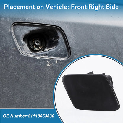 Front Right Side Bumper Headlight Washer Nozzle Cover Cap for BMW 1 Series