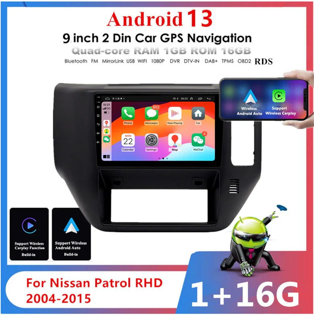 9'' Car Stereo Radio GPS for Nissan Patrol GU (2004-2015)
