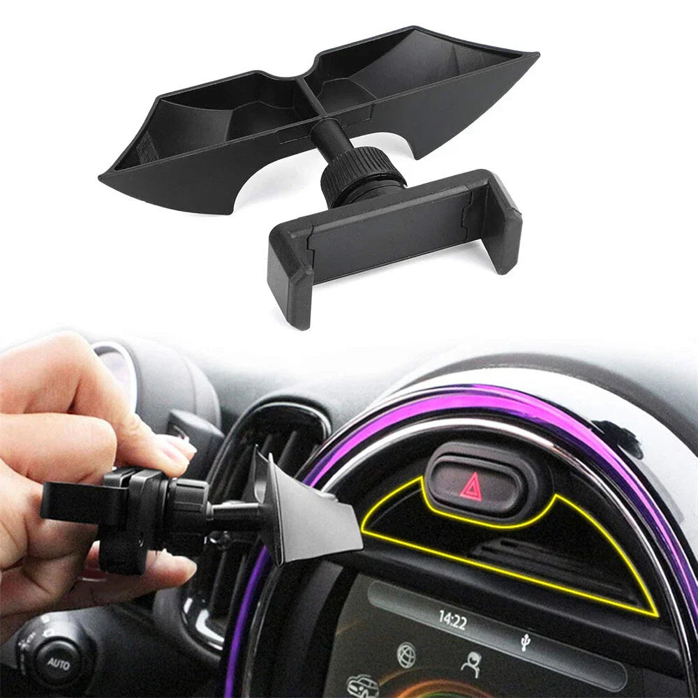 Black Phone Holder Mount for BMW MINI Cooper F54 F55 F56 F57 (2014-2023)