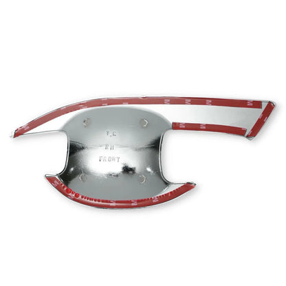 Chrome Red  Door Handle Insert Bowl Cup Trim for Mitsubishi Triton L200 (15-22)