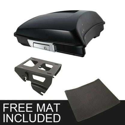 Matte Black Razor Trunk Solo Mount Rack for Harley Street Glide (2014-2025)