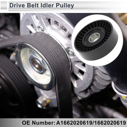 Drive Belt Idler Pulley for Mercedes-Benz A-Class (1997-2014) Black