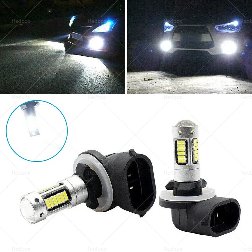 881 H27 30W 6000K White LED Fog Light Bulbs for Car SUV