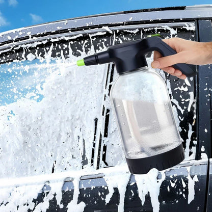 Electric Car Wash Spray Bottle 2L Adjustable Foam Nozzle for Garden