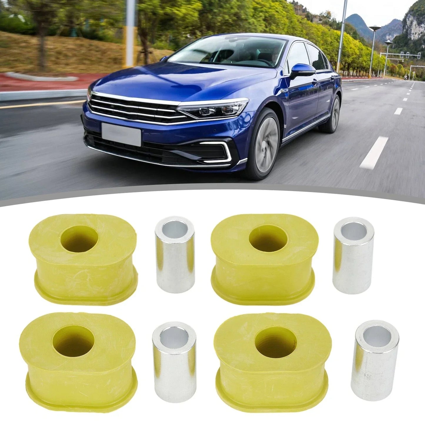 Door Brake Hinge Strap Rubber Bushes / 4 x for BMW 7 Series (2001–2008)