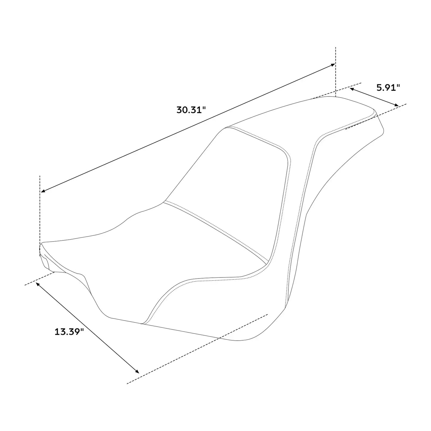 Black Driver Passenger Seat for Harley Softail Street Bob FXBB (2018-2025)
