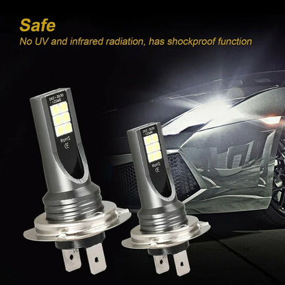 2 x H7 LED Headlight Conversion 110W 30000LM 6000K Canbus Error