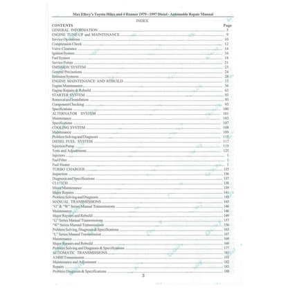 Workshop Manual for Toyota Hilux Diesel L LN40 LN46 LN55 MaxEllery Repair Book