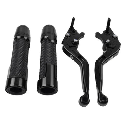 Black Extendable Brake Clutch Lever Grip Set for Honda CB1100 CB1300 (2013-2023)