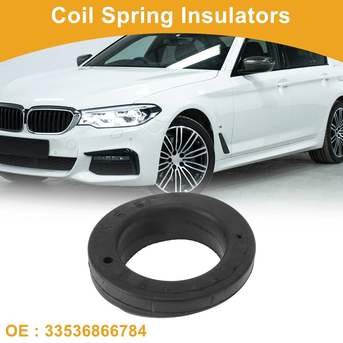 Lower Coil Spring Insulators Rubber 1 pc for BMW 530e (2018-2022)