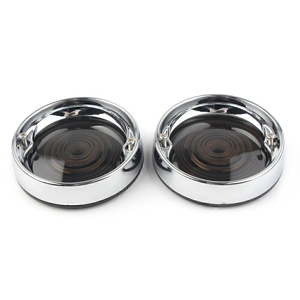 Turn Signal Bezels Smoke Lens Covers for Harley Touring Road King (2009-2023)