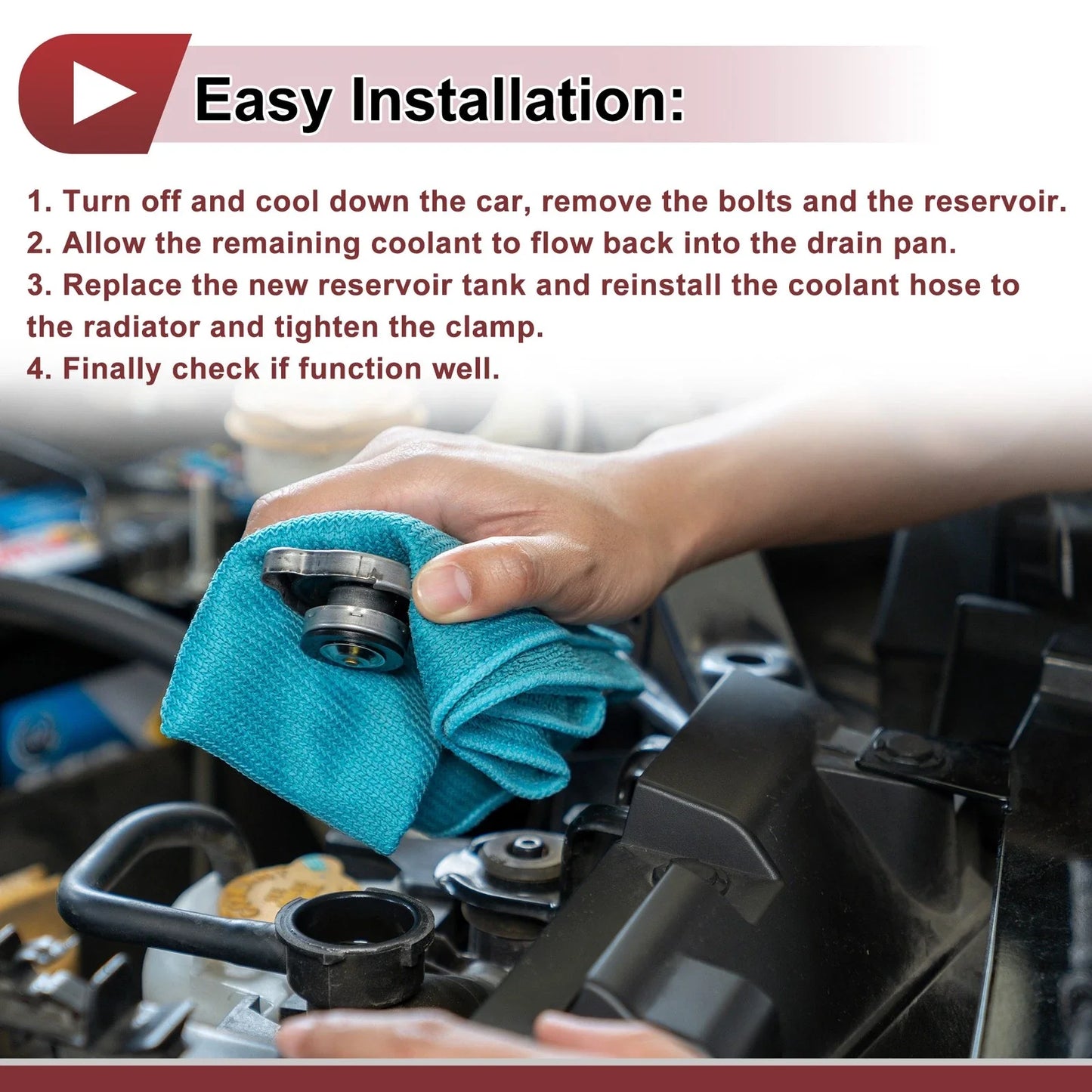 Coolant Expansion Overflow Tank for BMW 540D (2018)