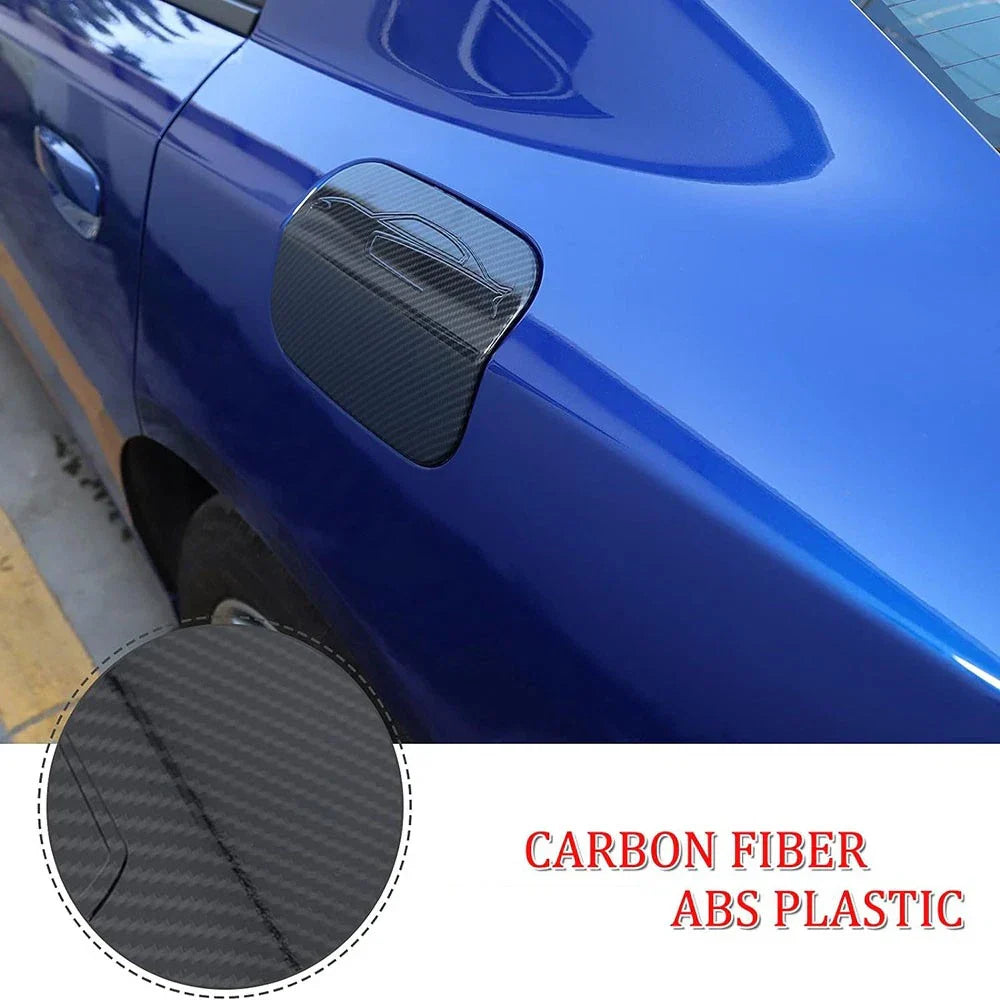 Carbon Fiber Door Fuel Tank Gas Cap Cover Trim for Dodge Charger (2015-2023)
